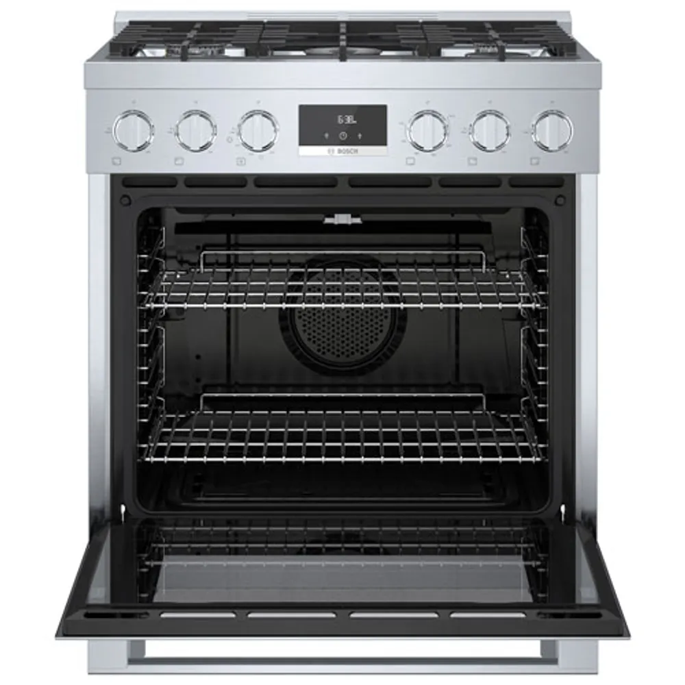 Bosch 30" 3.7 Cu. Ft. True Convection 5-Burner Freestanding Gas Range (HGS8055UC) - Stainless