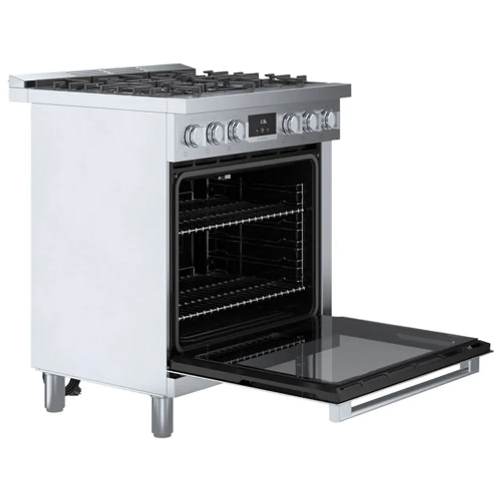 Bosch 30" 3.7 Cu. Ft. True Convection 5-Burner Freestanding Gas Range (HGS8055UC) - Stainless