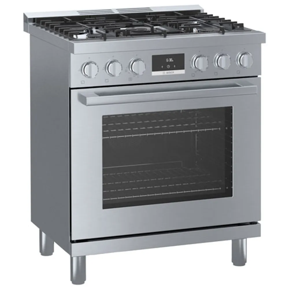 Bosch 30" 3.7 Cu. Ft. True Convection 5-Burner Freestanding Gas Range (HGS8055UC) - Stainless