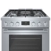 Bosch 30" 3.7 Cu. Ft. True Convection 5-Burner Freestanding Gas Range (HGS8055UC) - Stainless