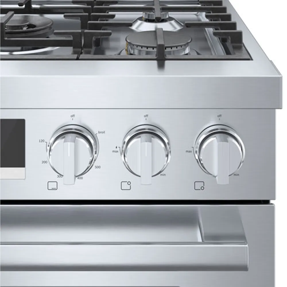 Bosch 30" 3.7 Cu. Ft. True Convection 5-Burner Freestanding Gas Range (HGS8055UC) - Stainless