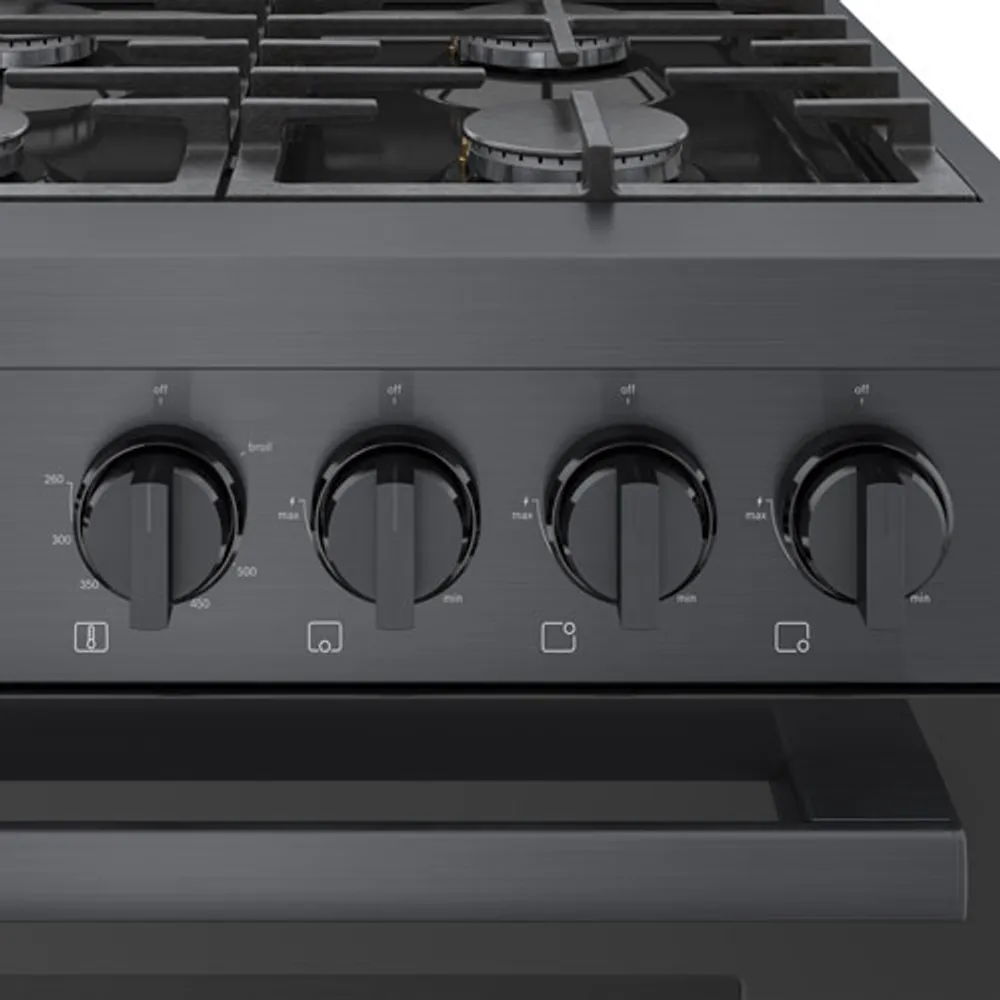 Bosch 36" 3.5 Cu. Ft. Double Oven 6-Burner Freestanding Gas Range (HGS8645UC) - Black Stainless