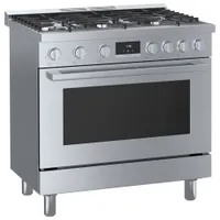 Bosch 36" 3.5 Cu. Ft. True Convection 6-Burner Freestanding Gas Range (HGS8655UC) - Stainless