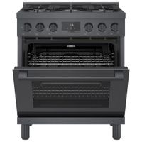 Bosch 30" 3.7 Cu. Ft. True Convection 5-Burner Freestanding Gas Range (HGS8045UC) - Black Stainless