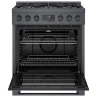 Bosch 30" 3.7 Cu. Ft. True Convection 5-Burner Freestanding Gas Range (HGS8045UC) - Black Stainless