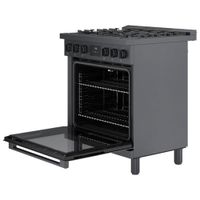 Bosch 30" 3.7 Cu. Ft. True Convection 5-Burner Freestanding Gas Range (HGS8045UC) - Black Stainless