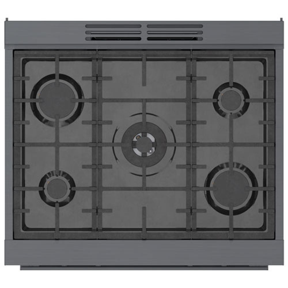 Bosch 30" 3.7 Cu. Ft. True Convection 5-Burner Freestanding Gas Range (HGS8045UC) - Black Stainless