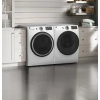 GE 5.5 Cu. Ft. High Efficiency Front Load Washer (GFW550SMNWW) - White