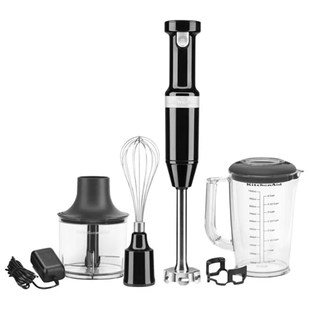 KitchenAid Cordless Variable Speed Immersion Blender with Chopper & Whisk Attachment