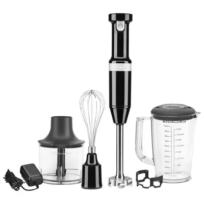 KitchenAid Cordless Variable Speed Immersion Blender with Chopper & Whisk Attachment