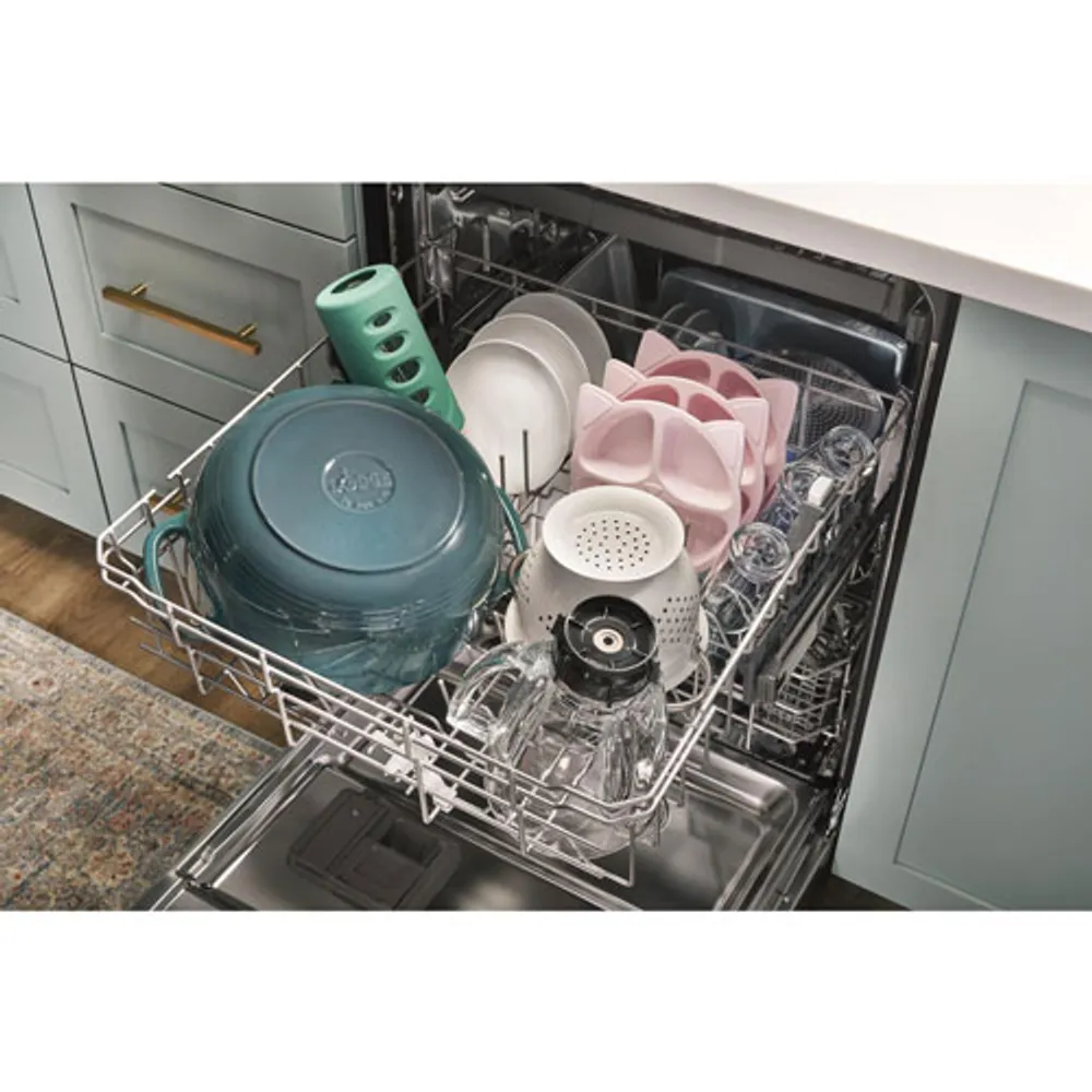 Whirlpool 24" 47dB Built-In Dishwasher with Third Rack (WDT750SAKV) - Black Stainless