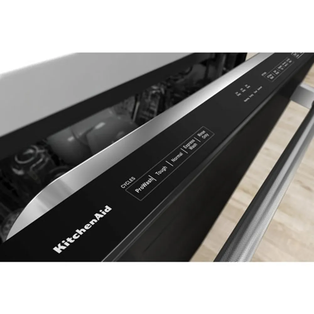 KitchenAid 24" 39dB Built-In Dishwasher with Third Rack (KDTE204KBL) - Black