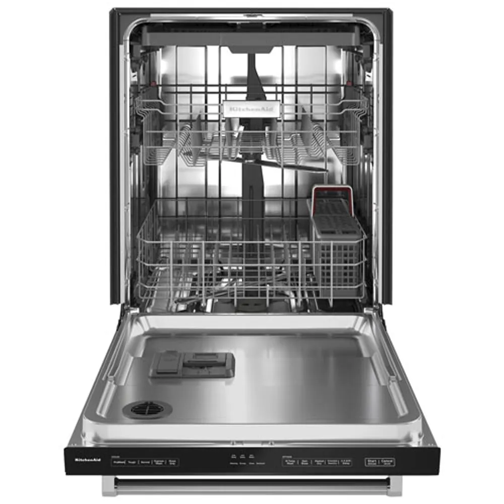 KitchenAid 24" 39dB Built-In Dishwasher with Third Rack (KDTE204KBL) - Black
