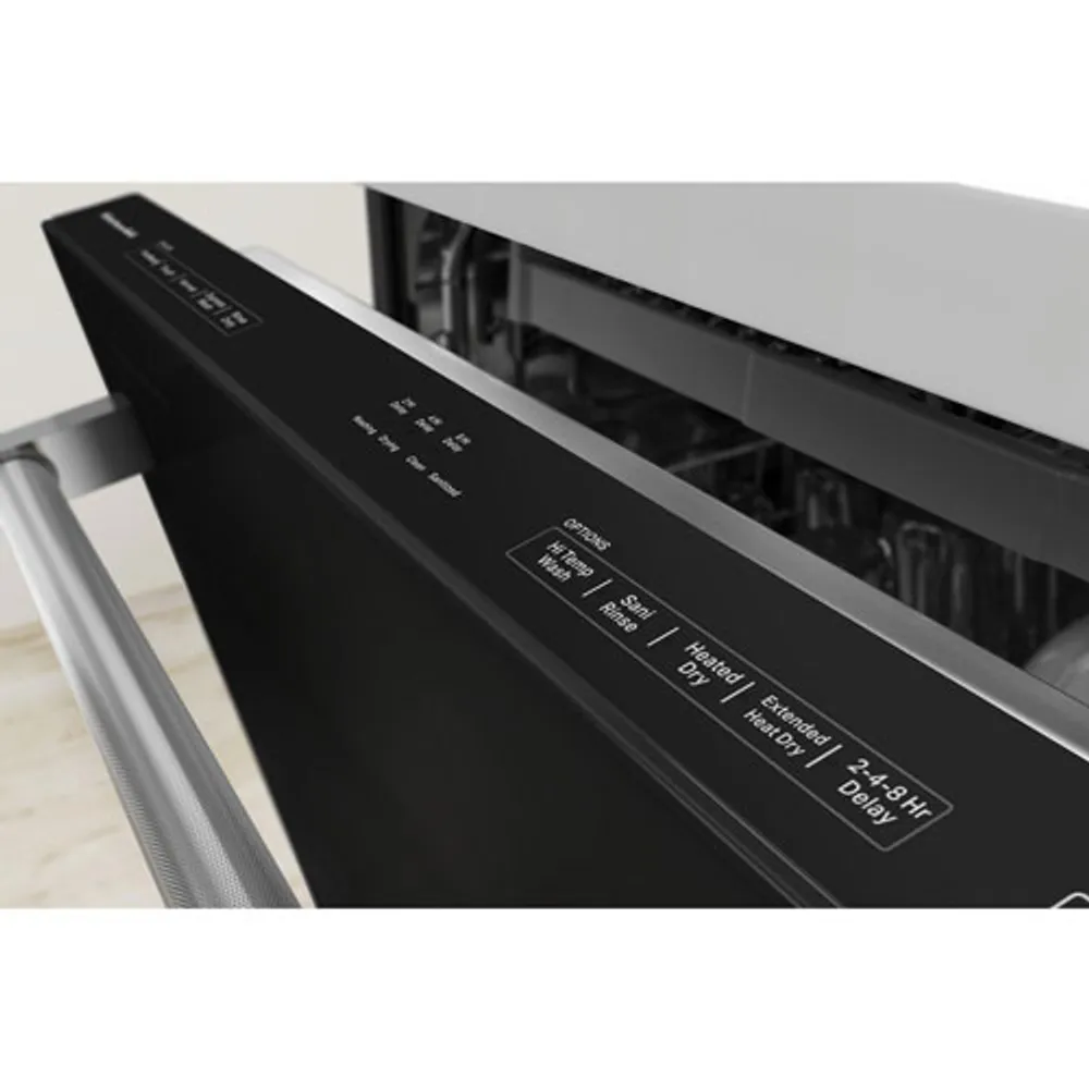 KitchenAid 24" 39dB Built-In Dishwasher with Third Rack (KDTE204KBL) - Black