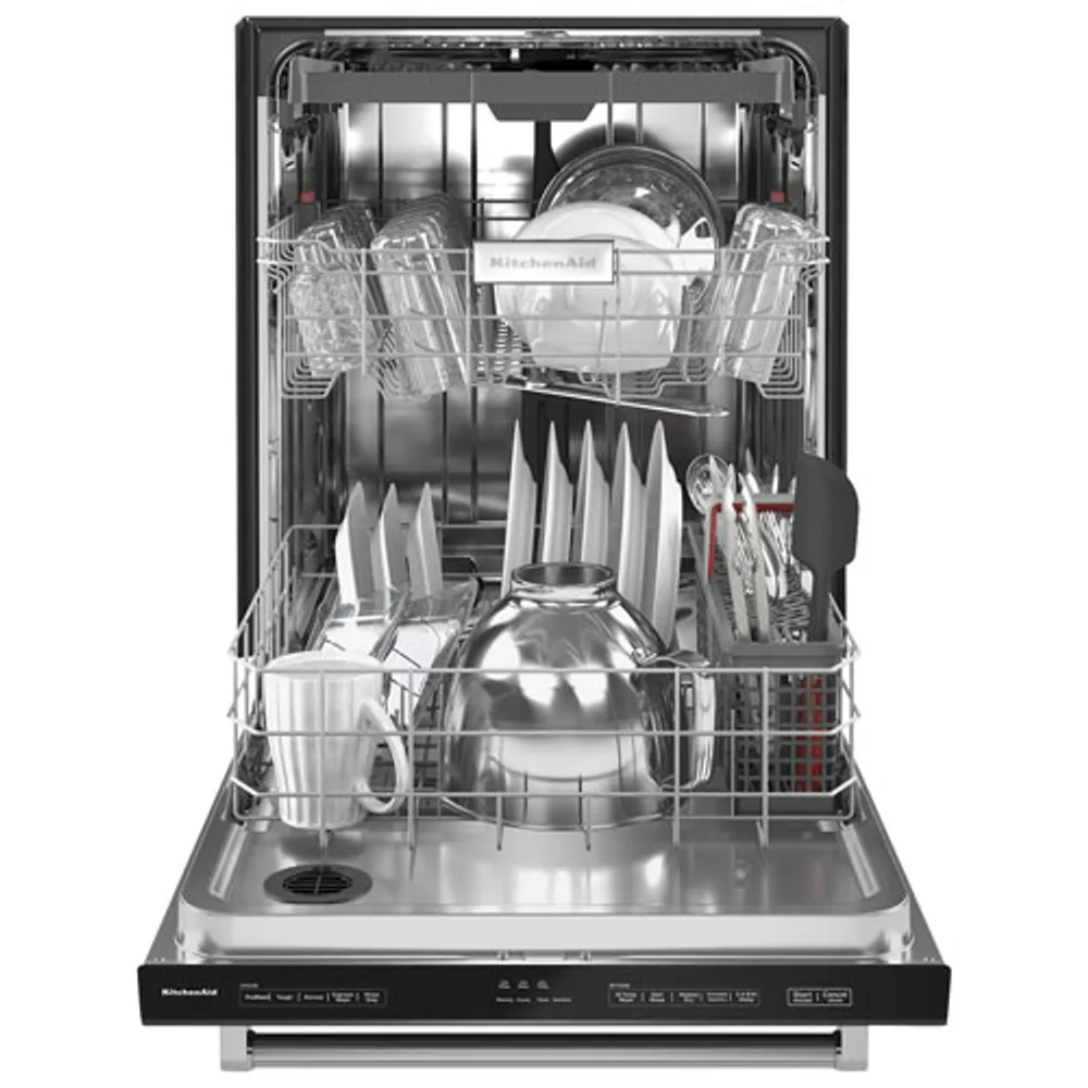 KitchenAid 24" 39dB Built-In Dishwasher with Third Rack (KDTE204KBS) - Black Stainless Steel