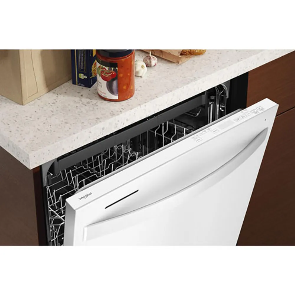 Whirlpool 24" 47dB Built-In Dishwasher with Third Rack (WDT750SAKW) - White