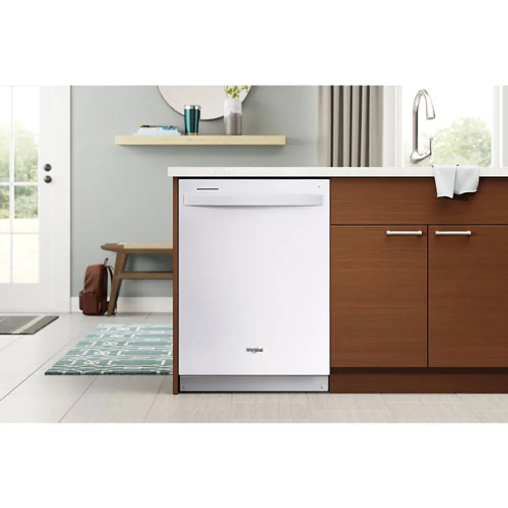 Whirlpool 24" 47dB Built-In Dishwasher with Third Rack (WDT750SAKW) - White