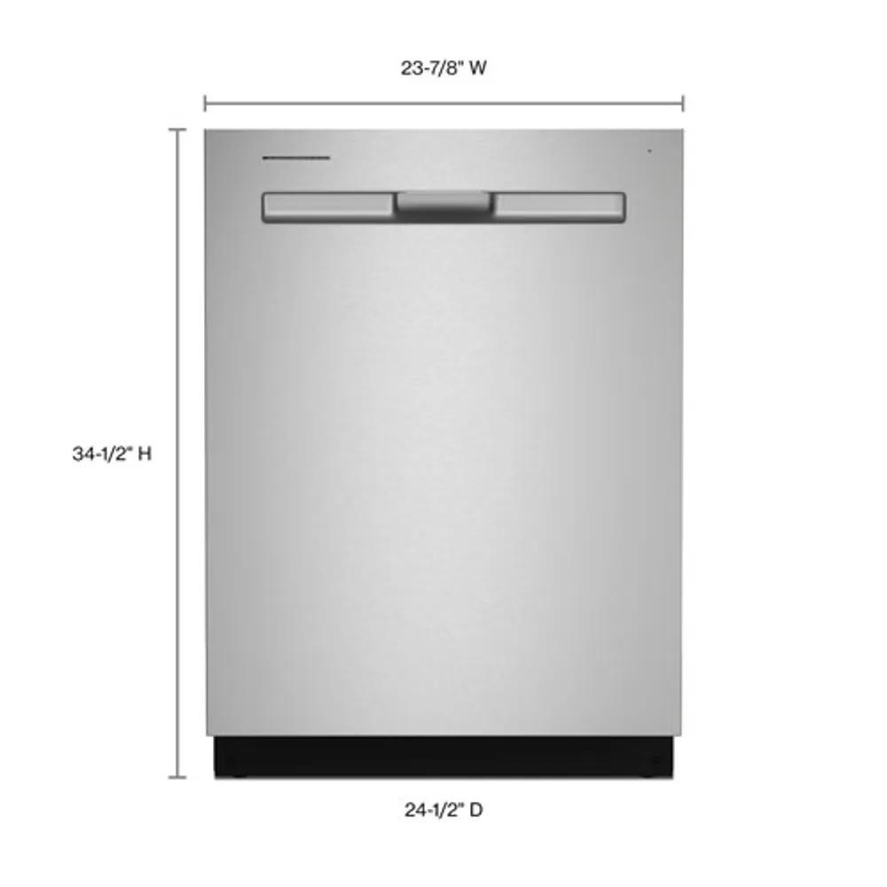 Whirlpool 24" 47dB Built-In Dishwasher with Third Rack (WDT750SAKZ) - Stainless Steel