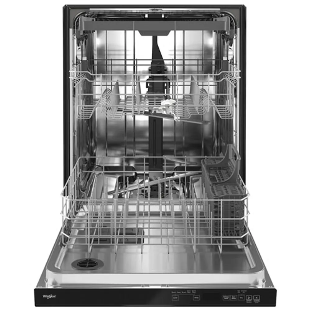 Whirlpool 24" 47dB Built-In Dishwasher with Third Rack (WDTA50SAKB) - Black