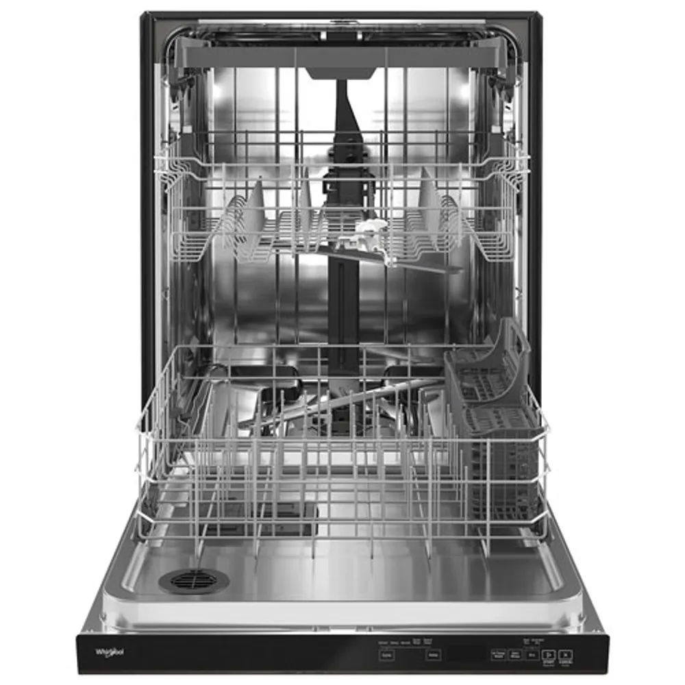 Whirlpool 24" 47dB Built-In Dishwasher with Third Rack (WDTA50SAKV) - Black Stainless