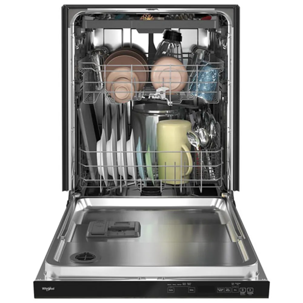 Whirlpool 24" 47dB Built-In Dishwasher with Third Rack (WDTA50SAKV) - Black Stainless