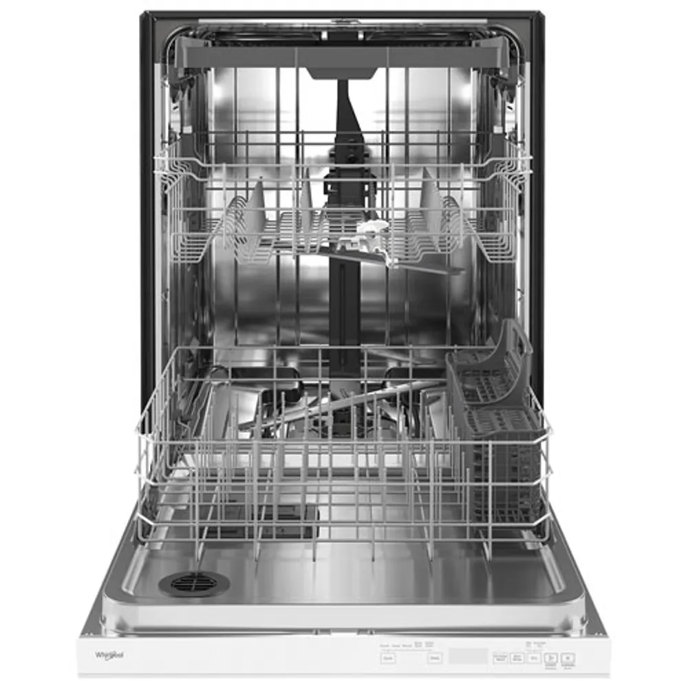 Whirlpool 24" 47dB Built-In Dishwasher with Third Rack (WDTA50SAKW) - White