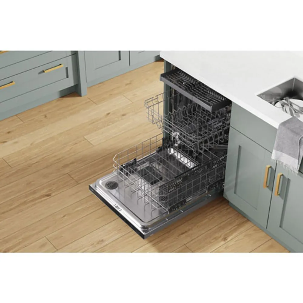 Whirlpool 24" 47dB Built-In Dishwasher with Third Rack (WDTA50SAKZ) - Stainless Steel