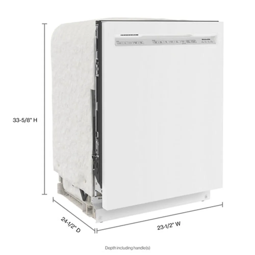 KitchenAid 24" 39dB Built-In Dishwasher with Third Rack (KDFE204KWH) - White