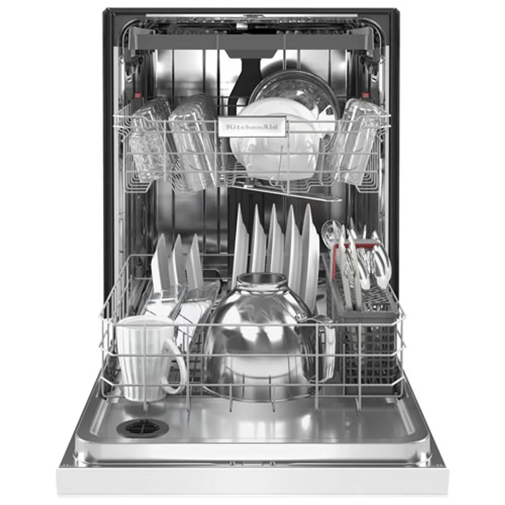 KitchenAid 24" 39dB Built-In Dishwasher with Third Rack (KDFE204KWH) - White