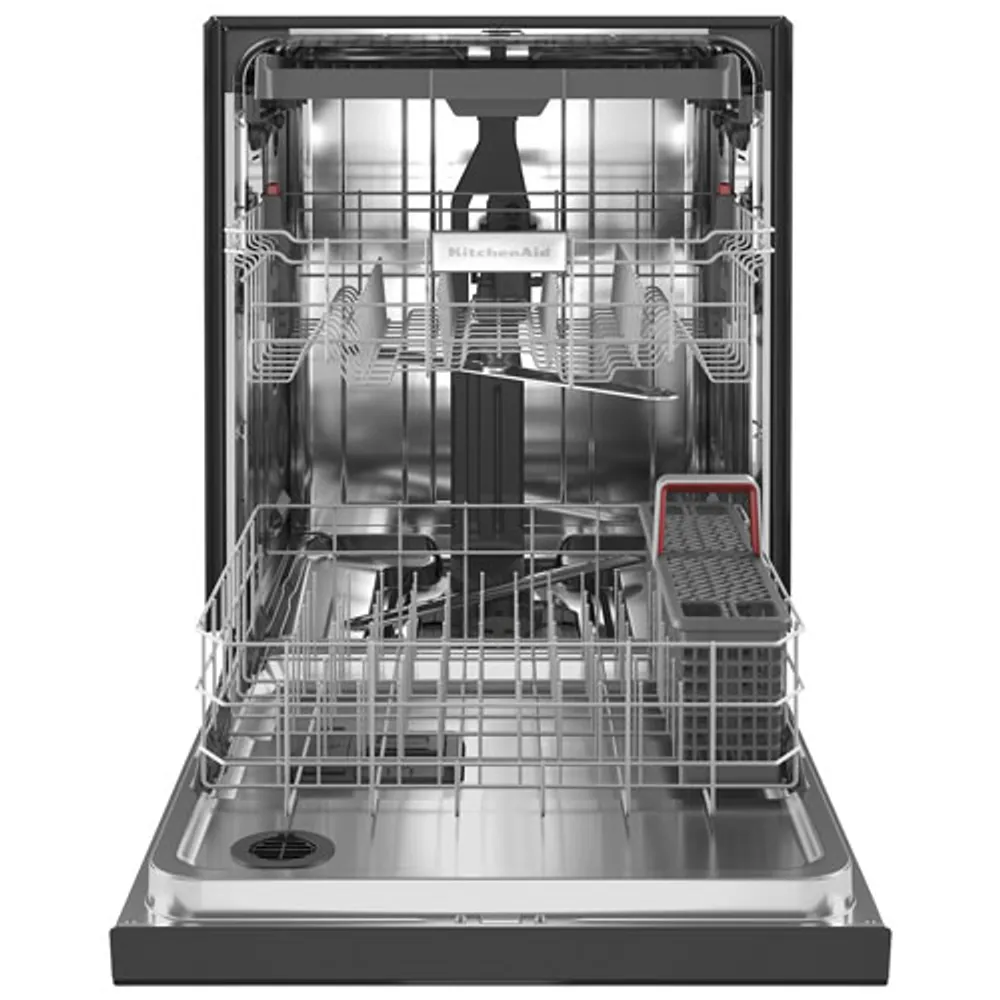 KitchenAid 24" 39dB Built-In Dishwasher with Third Rack (KDFE204KBL) - Black