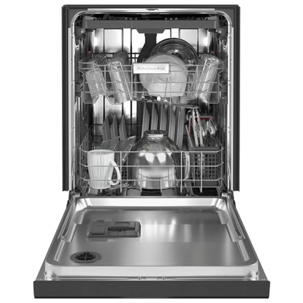 KitchenAid 24" 39dB Built-In Dishwasher with Third Rack (KDFE204KBL) - Black