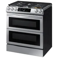 Samsung 30" 6.3 Cu. Ft. Double Oven Slide-In Dual Fuel Air Fry Range (NY63T8751SS/AC) - Stainless