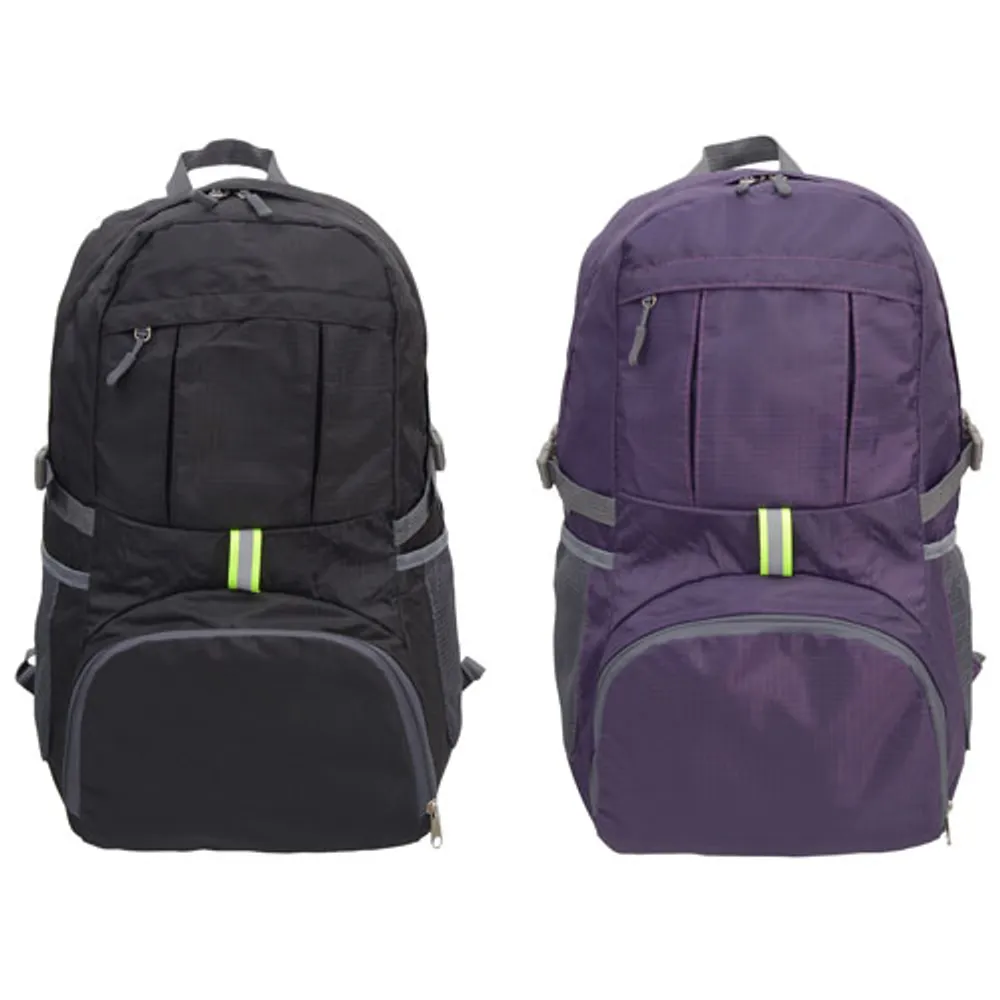 Nicci Foldable 12" Laptop Travel Backpack - Purple