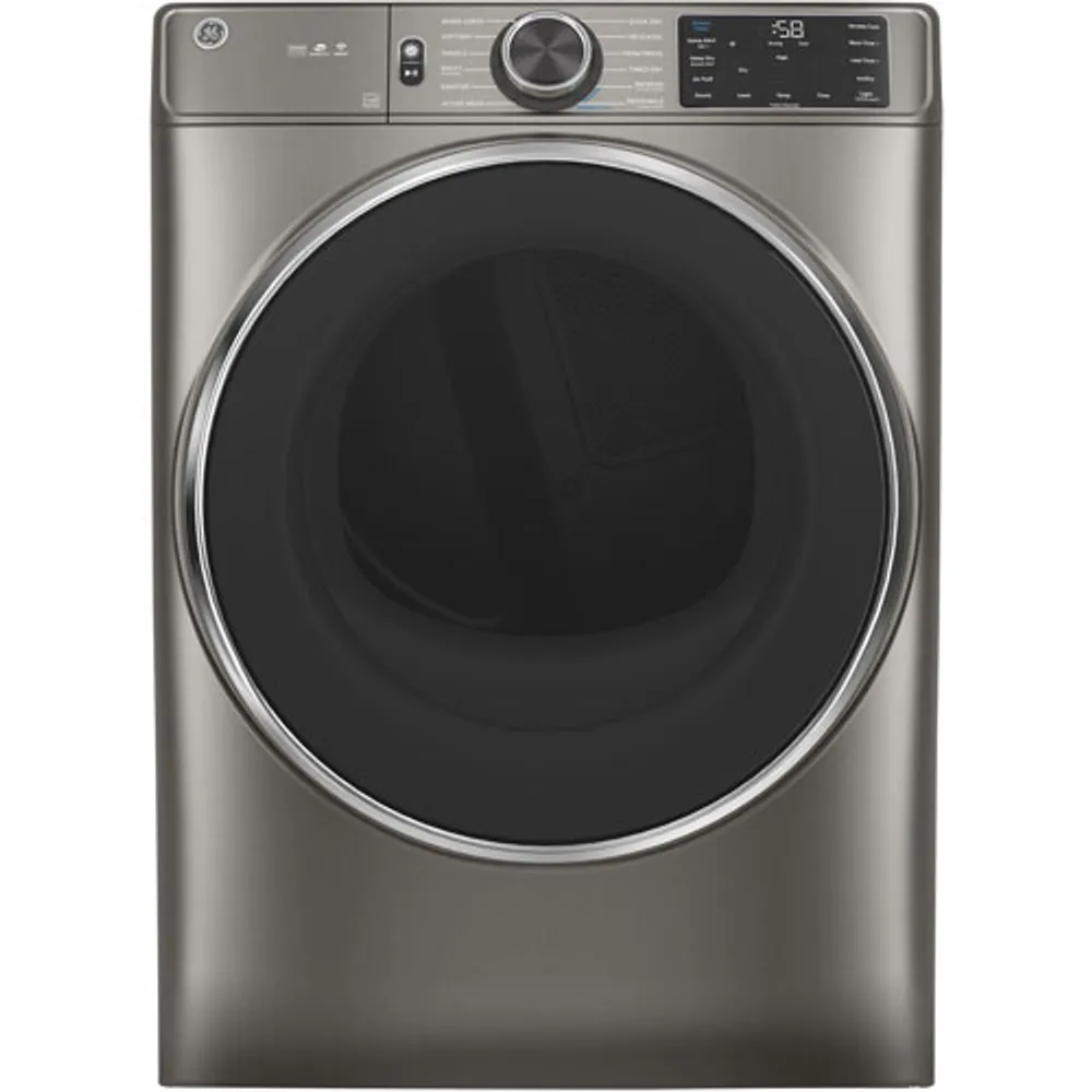 GE 7.8 Cu. Ft. Electric Steam Dryer (GFD65ESMNSN) - Satin Nickel