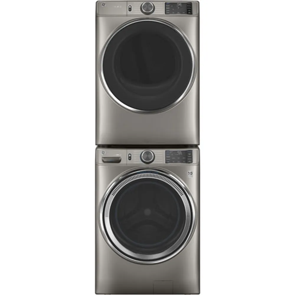 GE 7.8 Cu. Ft. Electric Steam Dryer (GFD65ESMNSN) - Satin Nickel