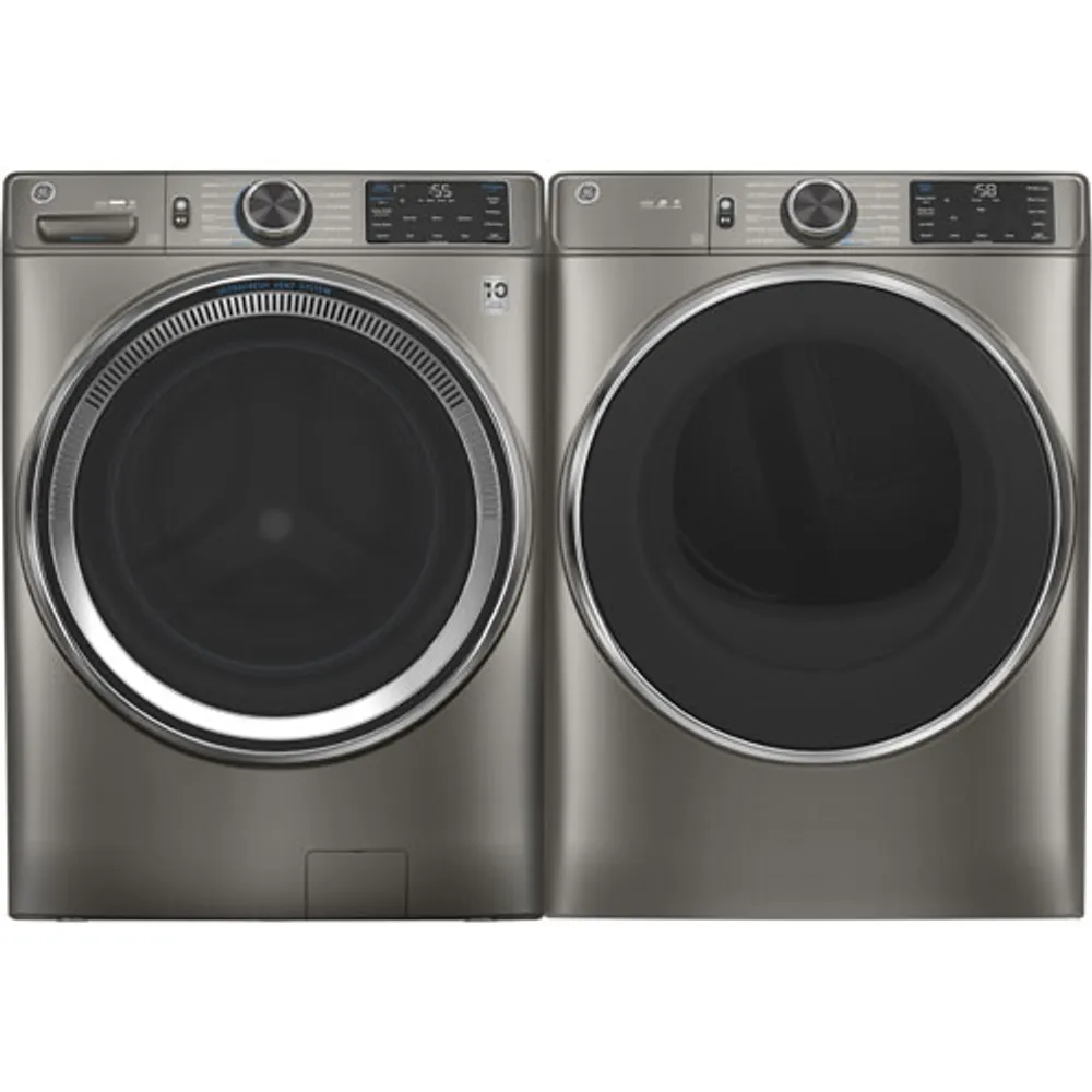 GE 7.8 Cu. Ft. Electric Steam Dryer (GFD65ESMNSN) - Satin Nickel