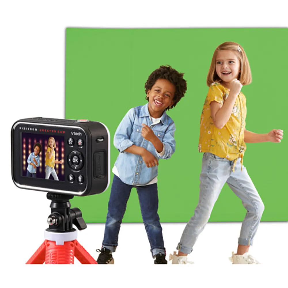 VTech KidiZoom Creator Cam HD Digital Camera with Tripod - Black/Red