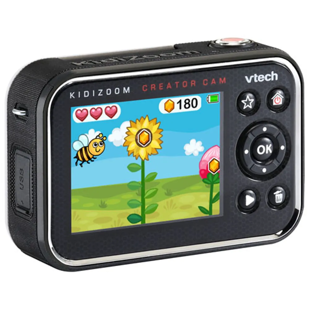 VTech KidiZoom Creator Cam HD Digital Camera with Tripod - Black/Red