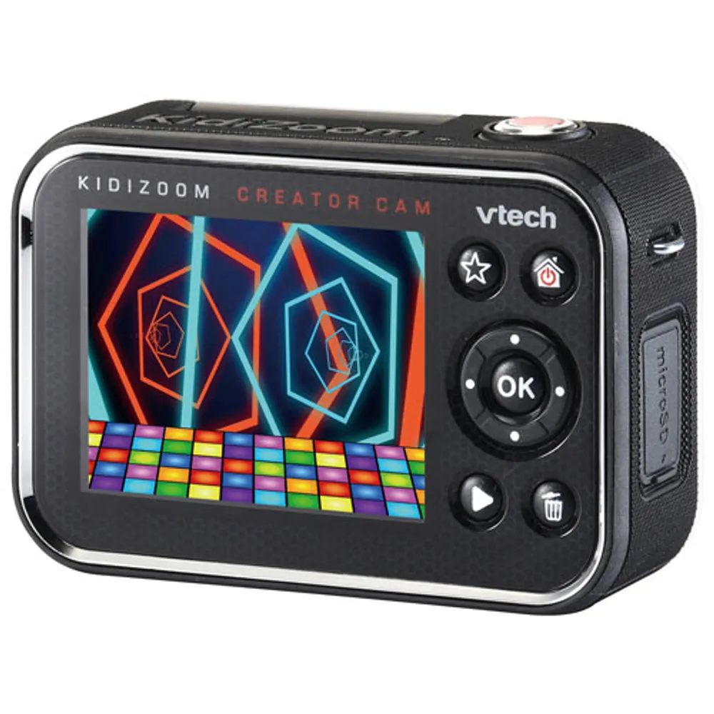 Appareil photo numérique HD KidiZoom Creator Cam de VTech avec trépied - Noir/Rouge