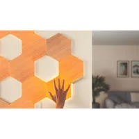 Nanoleaf Elements Wood-Look Hexagon Panels - Expansion Pack - 3 Panels