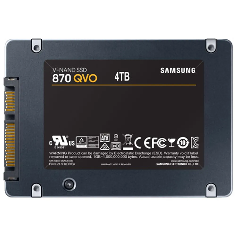 Disque SSD interne SATA 870 QVO de 4 To de Samsung (MZ-77Q4T0B/AM)