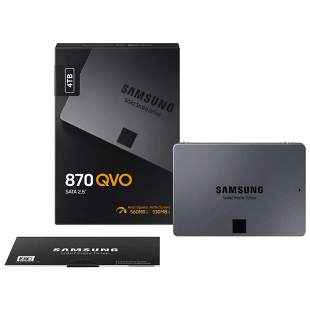 Disque SSD interne SATA 870 QVO de 4 To de Samsung (MZ-77Q4T0B/AM)