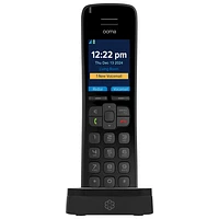 Ooma Telo Internet Home Phone Service with 2 Cordless Handsets – Black