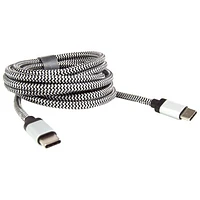 LBT 2.13m (7 ft.) USB-C to USB-C Braided Cable (LBT078) - Black/White