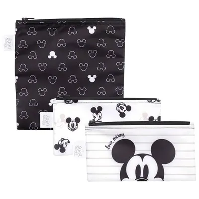 Bumkins Reusable Snack Bags - 3-Pack - Mickey Mouse