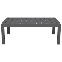 Portofino Powder Coated Aluminum Rectangular Outdoor Coffee Table - Grey