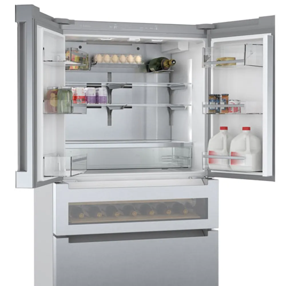 Bosch 36" 21.2 Cu. Ft. French Door Refrigerator with Ice Dispenser (B36CL81ENG) - Stainless Steel