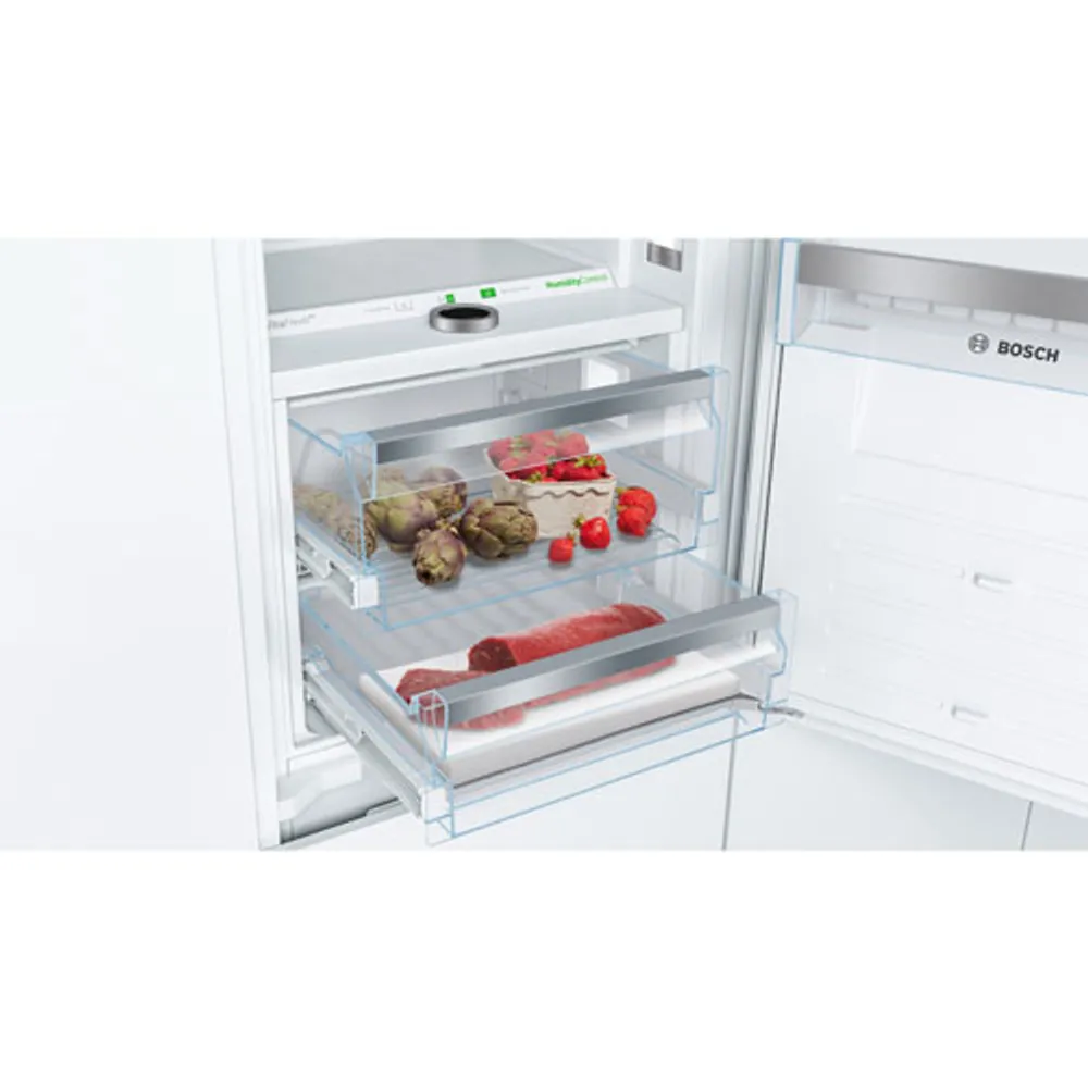 Bosch 24" 5.8 Cu. Ft. Bottom Freezer Refrigerator (B09IB91NSP) - Custom Panel