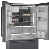 Bosch 36" 21.6 Cu. Ft. French Door Refrigerator w/ Water & Ice Dispenser (B36CD50SNB) - Black Stainless