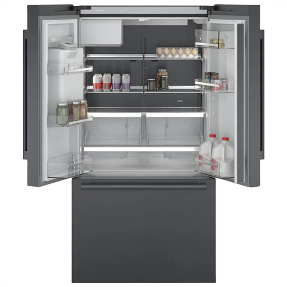 Bosch 36" 21.6 Cu. Ft. French Door Refrigerator w/ Water & Ice Dispenser (B36CD50SNB) - Black Stainless